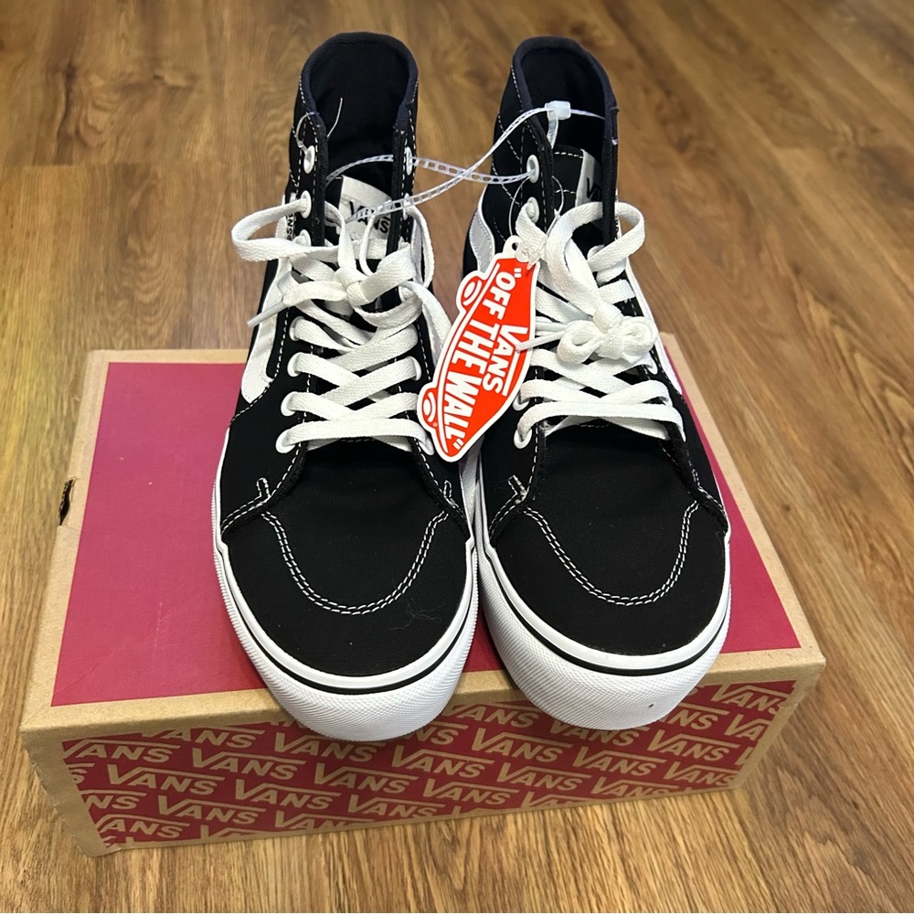 VANS filmore tapered black platform lace up shoes sneakers women’s 7.5 new - Picture 6 of 7